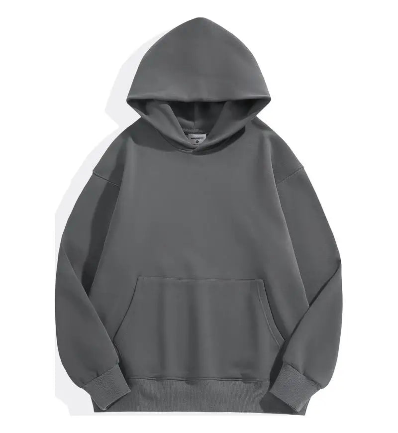 500GSM Heavy Weight Men's Hoodies, Casual Thick Cotton Sweatshirt for Autumn/Winter