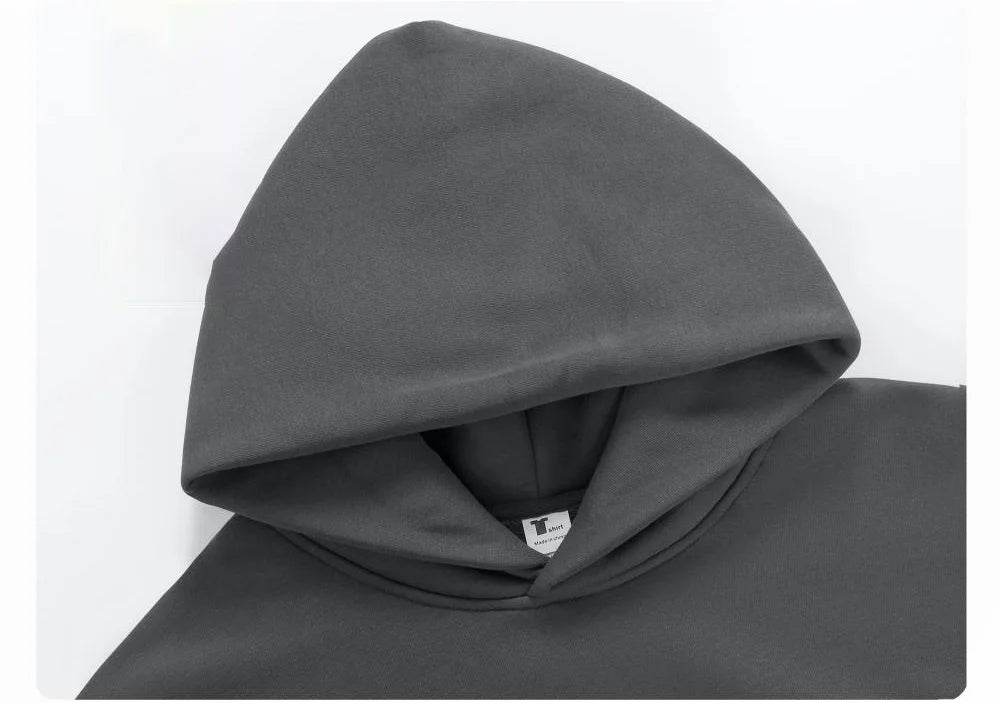 500GSM Heavy Weight Men's Hoodies, Casual Thick Cotton Sweatshirt for Autumn/Winter